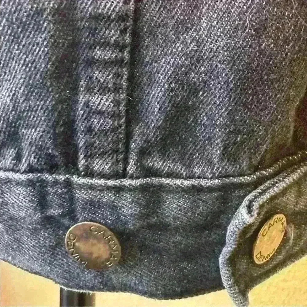Carmar Men's Distressed Gray/ Black Jean Jacket
With Zippers Size Small EUC! - Picture 7 of 12